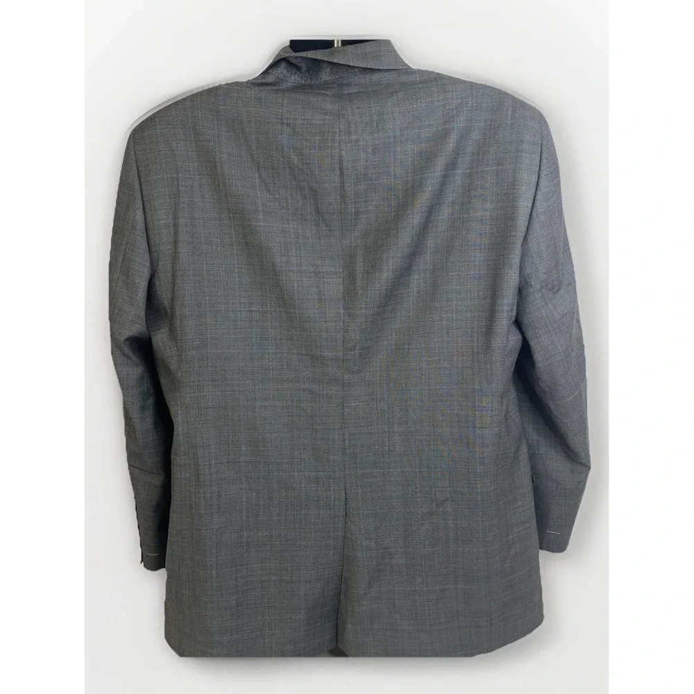 Hart Schaffner Marx Blazer‎ Mens 38R Gray Two Button Wool Blend Suit Jacket USA